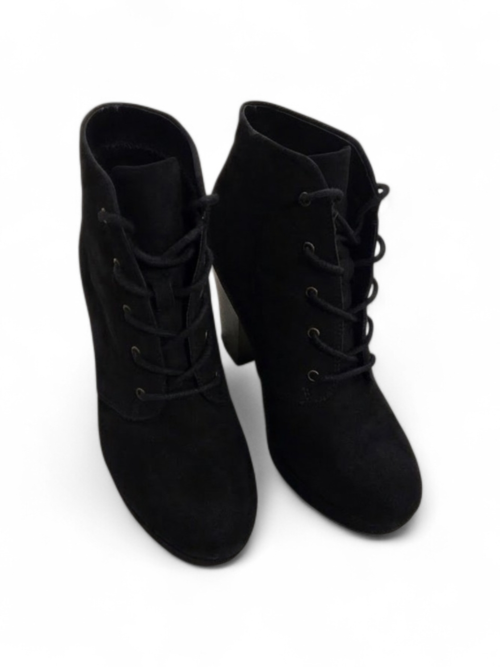 Soda Agenda-Womens Chunky Heel Lace Up Booties